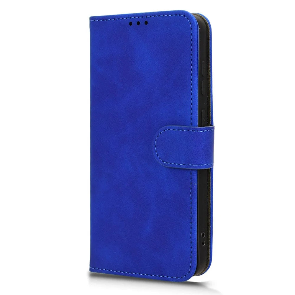 For Samsung Galaxy S26 Leather Case Skin Feel Anti Drop Wallet Stand Flip Phone Cover - Blue - 6