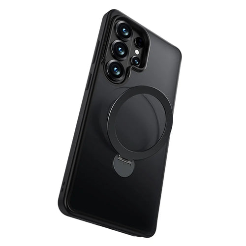 BENKS for Samsung Galaxy S26 Ultra Magnetic Case Rotary Ring Kickstand TPU + PC Phone Cover - Black - 1