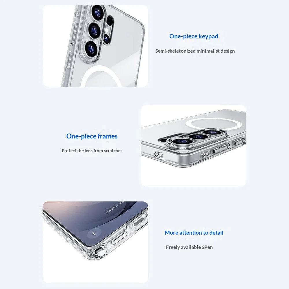 BENKS For Samsung Galaxy S26 Ultra Magnetic Case TPU PC Clear Phone Cover - Transparent - 7