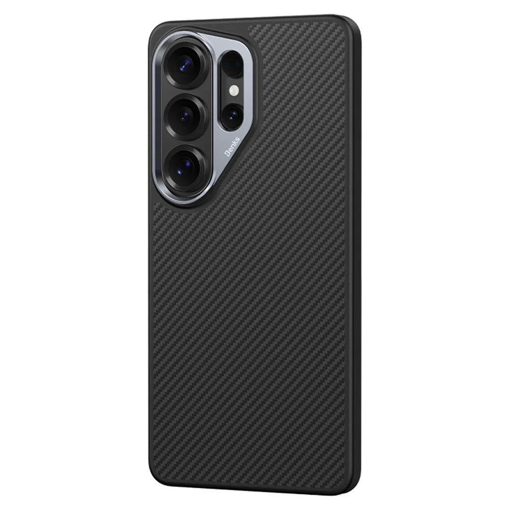 BENKS Y2 for Samsung Galaxy S26 Ultra Magnetic Case 600D Aramid Fiber PC + TPU Phone Cover - Black - 1