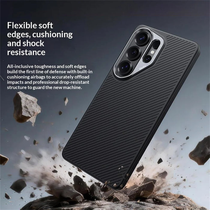BENKS Y2 for Samsung Galaxy S26 Ultra Magnetic Case 600D Aramid Fiber PC + TPU Phone Cover - Black - 2