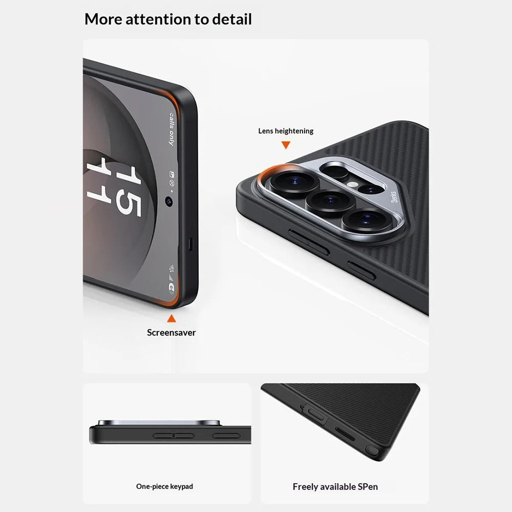 BENKS Y2 for Samsung Galaxy S26 Ultra Magnetic Case 600D Aramid Fiber PC + TPU Phone Cover - Black - 5