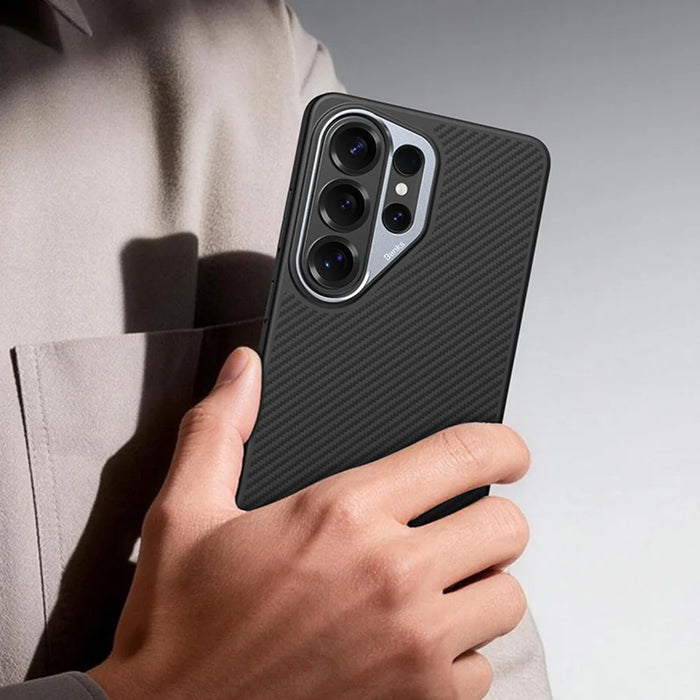 BENKS Y2 for Samsung Galaxy S26 Ultra Magnetic Case 600D Aramid Fiber PC + TPU Phone Cover - Black - 6
