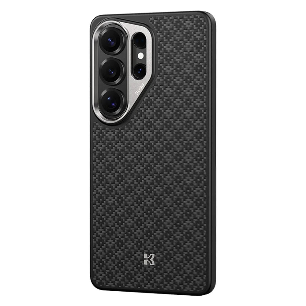 BENKS Y2 for Samsung Galaxy S26 Ultra Magnetic Case Woven Texture Aramid Fiber TPU Phone Cover - Black - 1