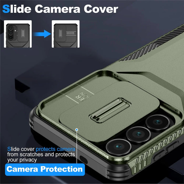 For Samsung Galaxy S26+ Case Camshield TPU + PC Phone Cover Non-Slip Side Edge - Green - 3