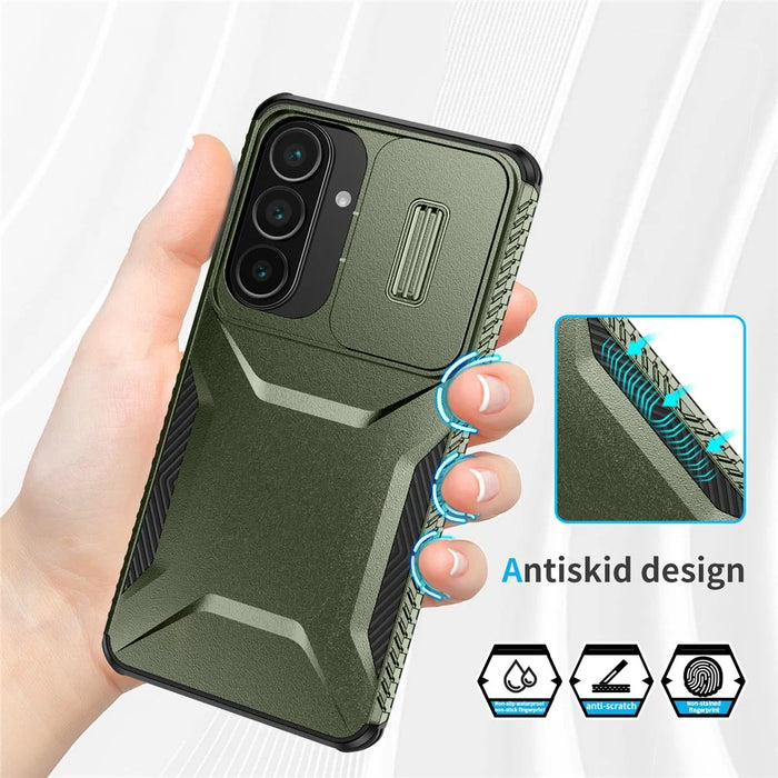 For Samsung Galaxy S26+ Case Camshield TPU + PC Phone Cover Non-Slip Side Edge - Green - 4
