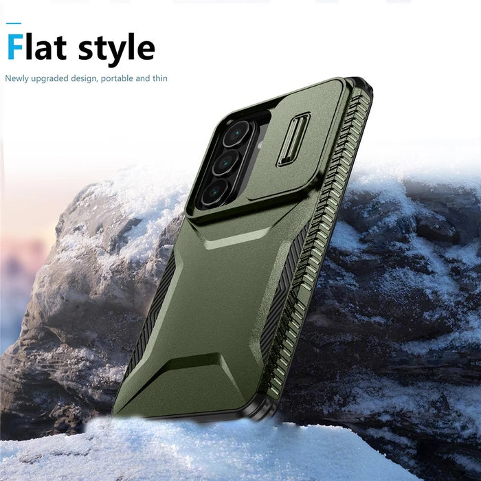 For Samsung Galaxy S26+ Case Camshield TPU + PC Phone Cover Non-Slip Side Edge - Green - 5