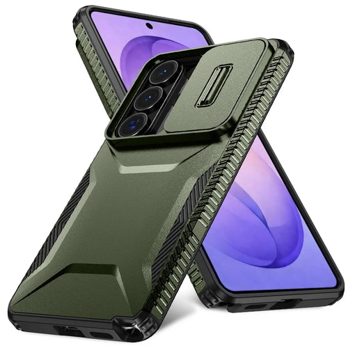 For Samsung Galaxy S26 Ultra Case Camshield TPU + PC Phone Cover Non-Slip Side Edge - Green - 1