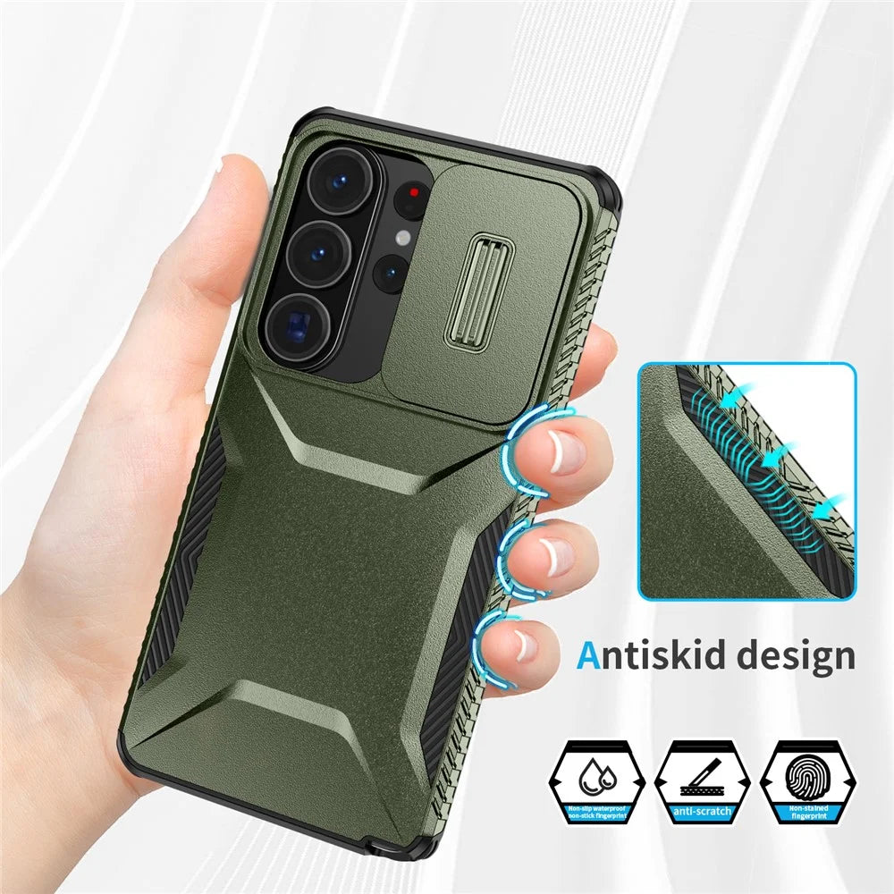 For Samsung Galaxy S26 Ultra Case Camshield TPU + PC Phone Cover Non-Slip Side Edge - Green - 4