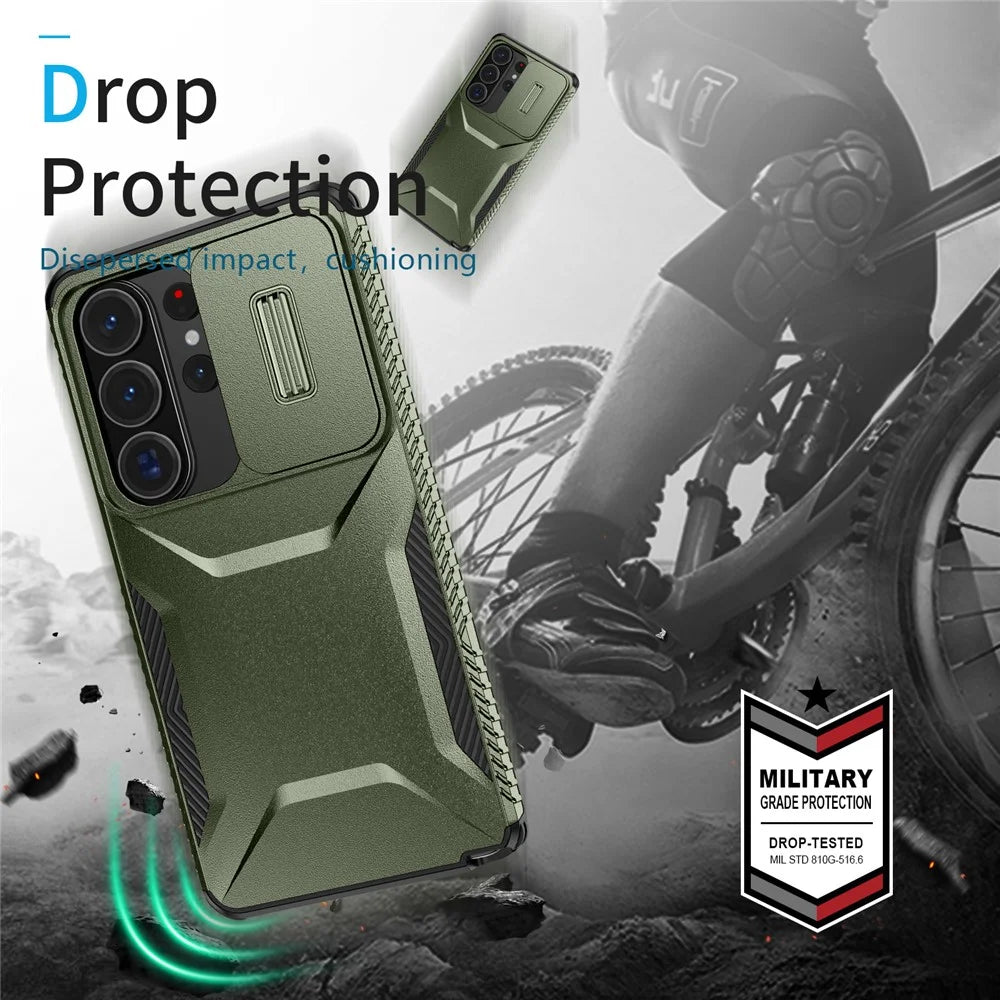 For Samsung Galaxy S26 Ultra Case Camshield TPU + PC Phone Cover Non-Slip Side Edge - Green - 7