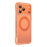 For iPhone 17 Pro Magnetic Phone Case Matte Anti-Fingerprint Cover with 360° Rotating Kickstand and Tempered Glass - Orange - 2