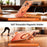 For iPhone 17 Pro Magnetic Phone Case Matte Anti-Fingerprint Cover with 360° Rotating Kickstand and Tempered Glass - Orange - 7