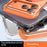 For iPhone 17 Pro Max Magnetic Phone Case Matte Anti-Fingerprint Cover with 360° Rotating Kickstand and Tempered Glass - Orange - 5