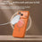 For iPhone 17 Pro Max Matte Magnetic Phone Case with Tempered Glass Anti-Fingerprint Protective Cover - Orange - 5