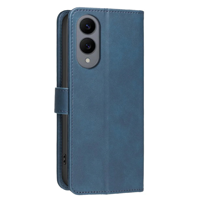 BINFEN COLOR For Samsung Galaxy S25 Edge  BF37 Case RFID Blocking Wallet Stand Leather Phone Cover - Blue - 3