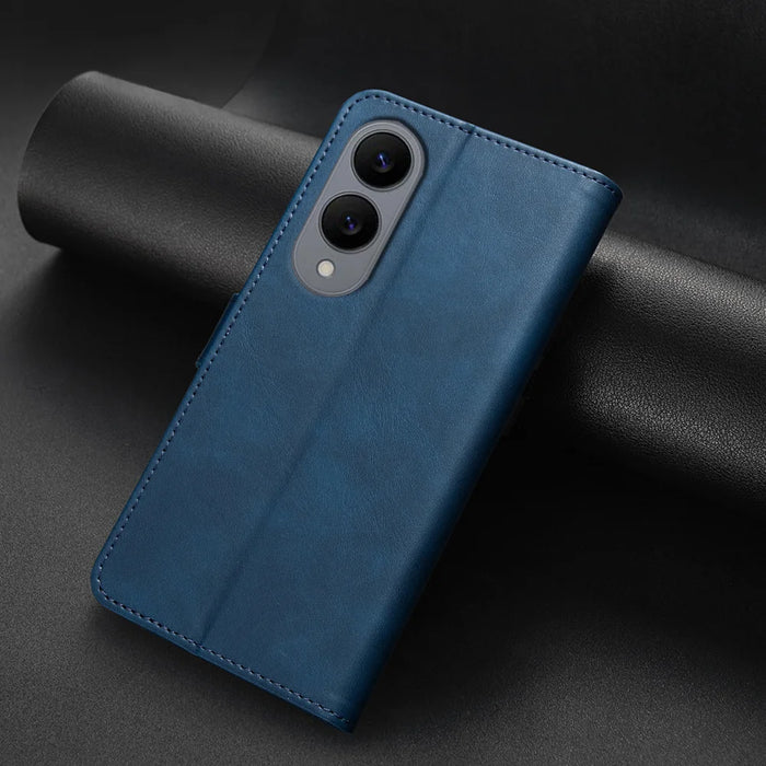 BINFEN COLOR For Samsung Galaxy S25 Edge  BF37 Case RFID Blocking Wallet Stand Leather Phone Cover - Blue - 5
