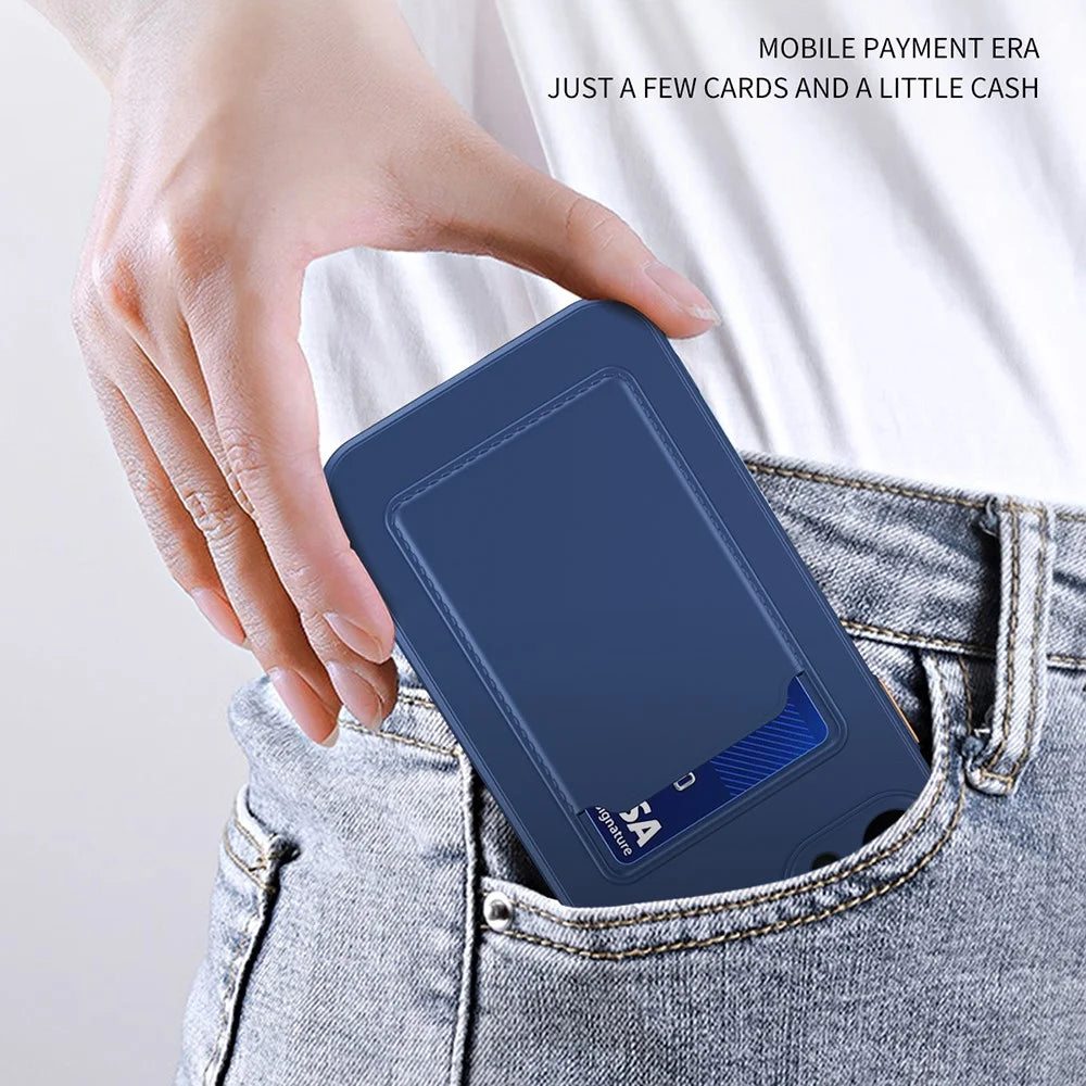 For Samsung Galaxy A57 5G Case Flexible TPU Phone Cover with Back Card Slot - Dark Blue - 4