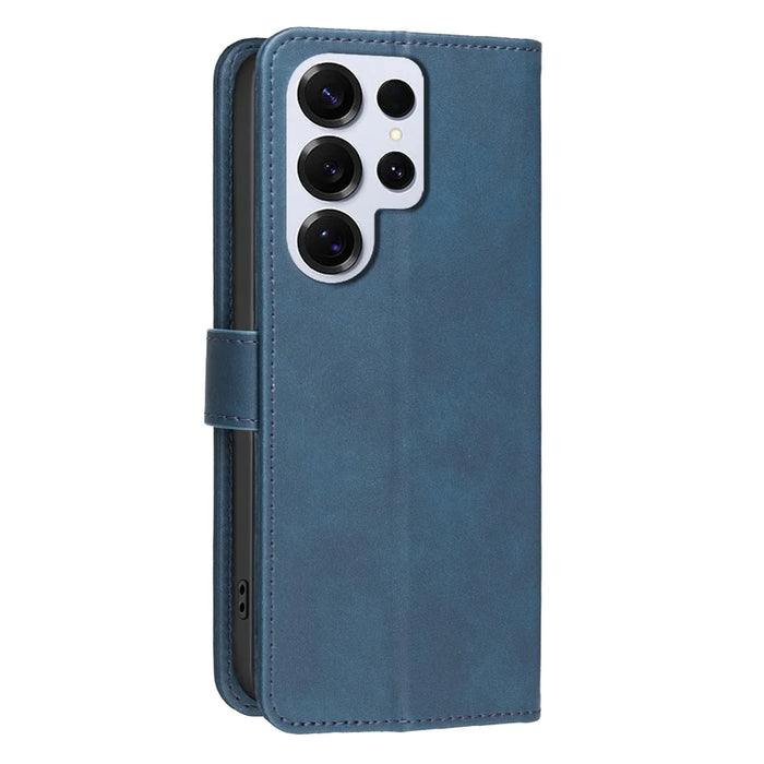 BINFEN COLOR For Samsung Galaxy S25 Ultra  BF37 Case RFID Blocking Wallet Stand Leather Phone Cover - Blue - 3