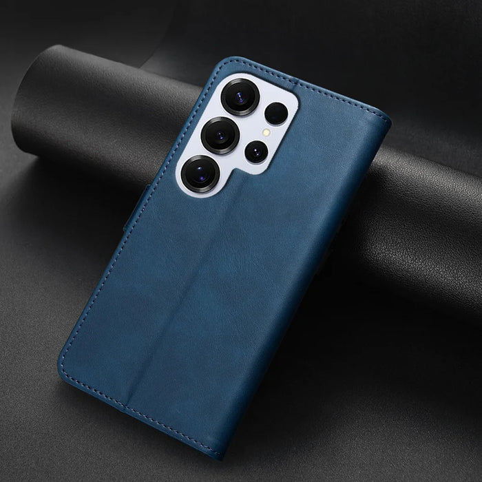 BINFEN COLOR For Samsung Galaxy S25 Ultra  BF37 Case RFID Blocking Wallet Stand Leather Phone Cover - Blue - 5