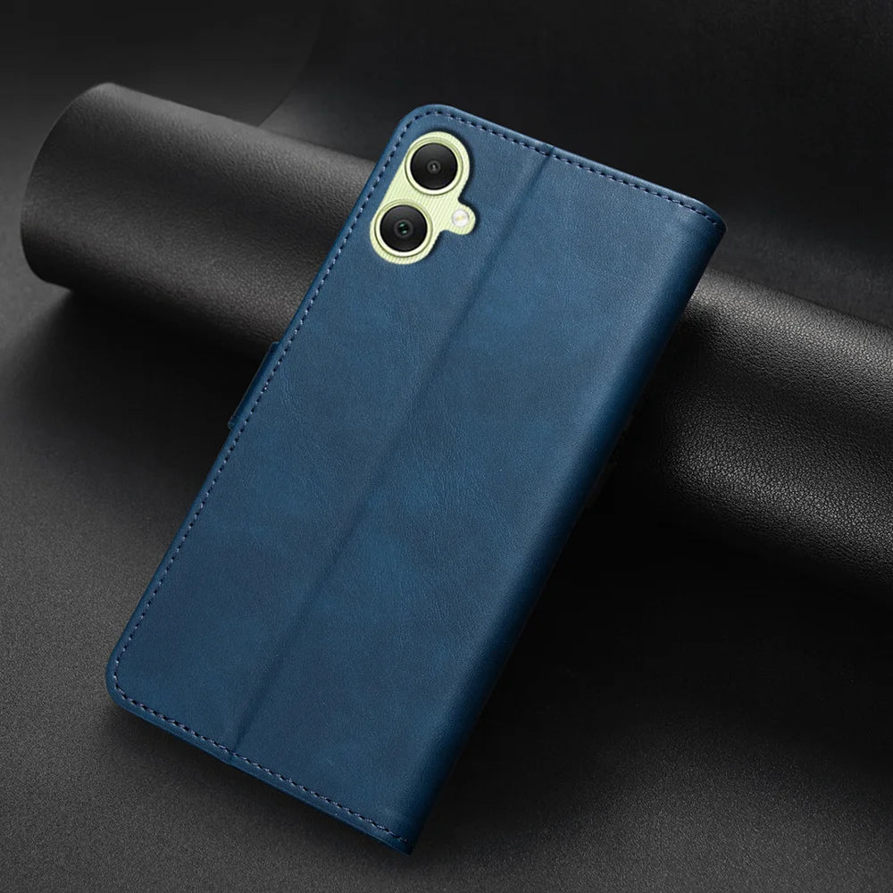 BINFEN COLOR For Samsung Galaxy A08 5G / A08 4G / A07 5G / A07 4G / A06 5G / A06 4G  BF37 Case RFID Blocking Wallet Stand Leather Phone Cover - Blue - 5