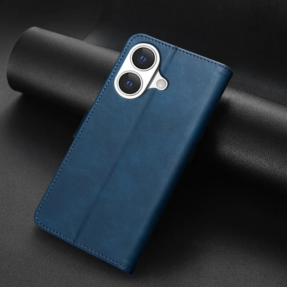 BINFEN COLOR For iPhone 17  BF37 Case RFID Blocking Wallet Stand Leather Phone Cover - Blue - 5