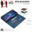 BINFEN COLOR For iPhone 18 Pro / 17 Pro  BF37 Case RFID Blocking Wallet Stand Leather Phone Cover - Blue - 6