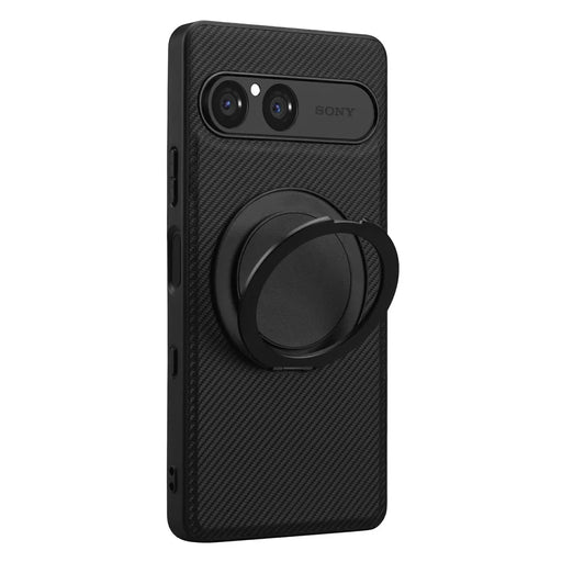 VILI TCY for Sony Xperia 10 VII Magnetic Phone Case with Rotary Kickstand PC TPU Back Cover - Black - 1