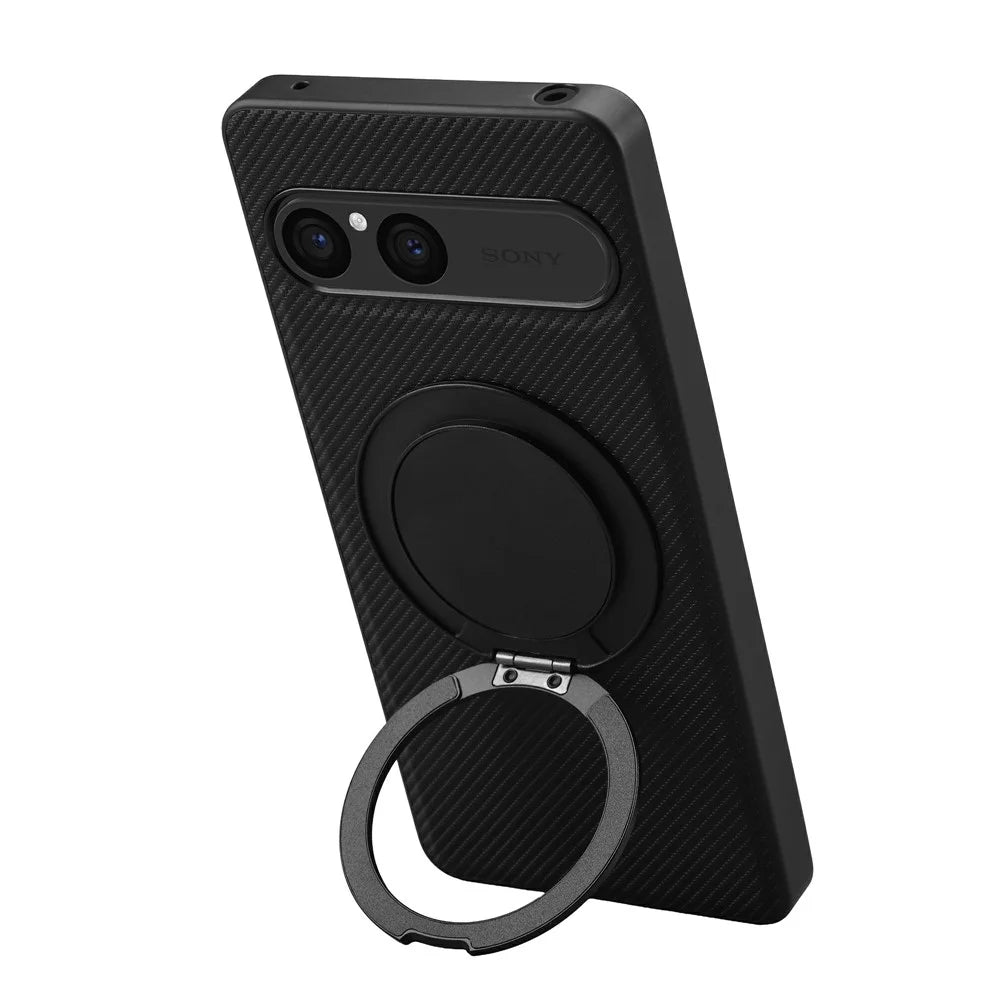 VILI TCY for Sony Xperia 10 VII Magnetic Phone Case with Rotary Kickstand PC TPU Back Cover - Black - 3