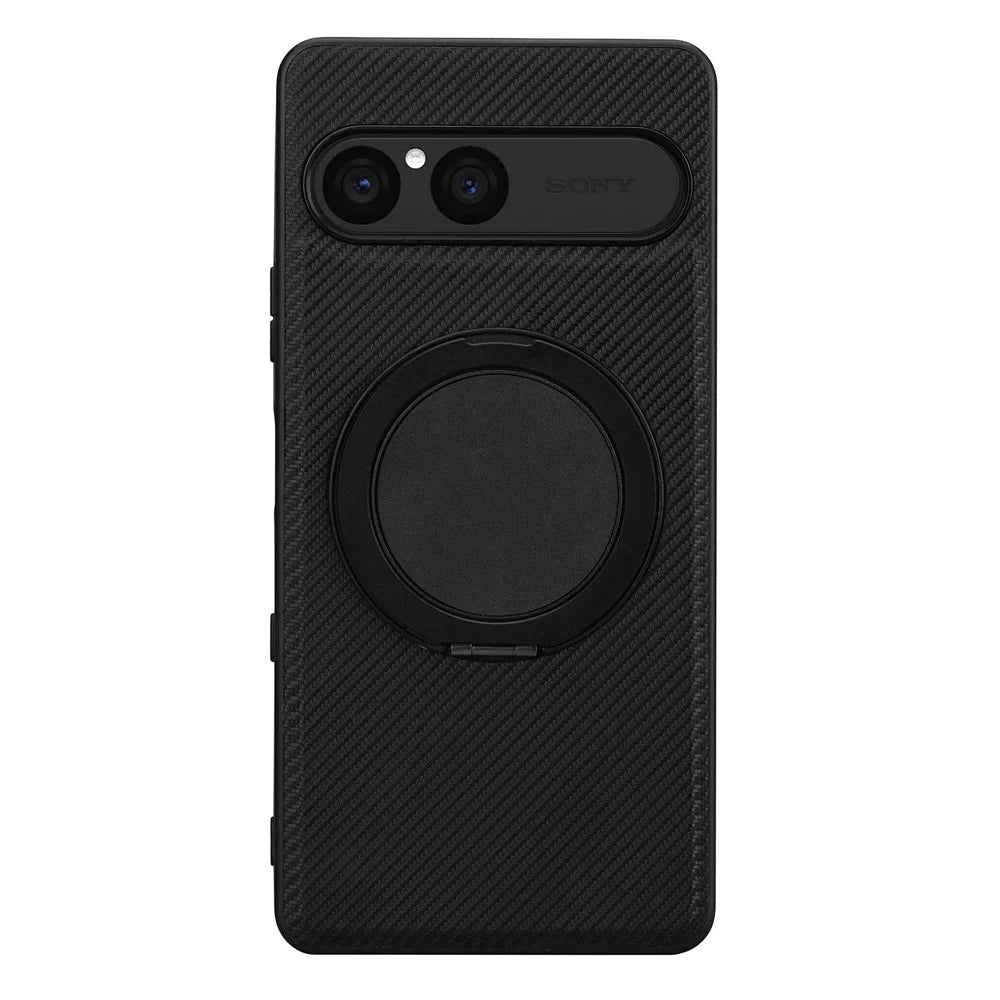 VILI TCY for Sony Xperia 10 VII Magnetic Phone Case with Rotary Kickstand PC TPU Back Cover - Black - 5