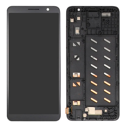 For TCL 501 T433D OEM Grade S LCD Screen and Digitizer Assembly + Frame (Without Logo) - 1