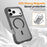 For iPhone 17 Pro Magnetic Phone Case Soft-touch 2-in-1 PC+TPU Shockproof Cover Compatible with MagSafe - Black - 4