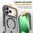 For iPhone 17 Pro Magnetic Phone Case Soft-touch 2-in-1 PC+TPU Shockproof Cover Compatible with MagSafe - Black - 5