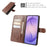 For Samsung Galaxy S26+ Case Stand Wallet Calf Texture PU Leather Flip Phone Cover - Brown - 3