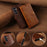 For Samsung Galaxy S26+ Case Stand Wallet Calf Texture PU Leather Flip Phone Cover - Brown - 7
