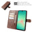 For Samsung Galaxy A26 5G Case Stand Wallet Calf Texture PU Leather Flip Phone Cover - Brown - 3