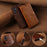 For Samsung Galaxy A26 5G Case Stand Wallet Calf Texture PU Leather Flip Phone Cover - Brown - 7