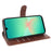 For Samsung Galaxy A27 5G Case Stand Wallet Calf Texture PU Leather Flip Phone Cover - Brown - 2