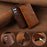 For Samsung Galaxy A36 5G Case Stand Wallet Calf Texture PU Leather Flip Phone Cover - Brown - 7