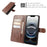 For iPhone 17e  /  16e Case Stand Wallet Calf Texture PU Leather Flip Phone Cover - Brown - 4