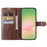 For Samsung Galaxy A56 5G Case Stand Wallet Calf Texture PU Leather Flip Phone Cover - Brown - 3