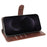For Samsung Galaxy S25 Case Stand Wallet Calf Texture PU Leather Flip Phone Cover - Brown - 2