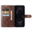 For Samsung Galaxy S25 FE Case Stand Wallet Calf Texture PU Leather Flip Phone Cover - Brown - 3