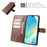For Samsung Galaxy A16 4G  /  A16 5G Case Stand Wallet Calf Texture PU Leather Flip Phone Cover - Brown - 4