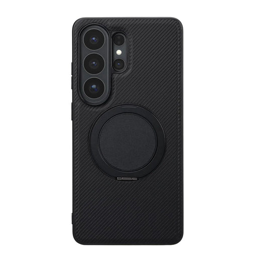 VILI TCY for Samsung Galaxy S26 Ultra Magnetic Phone Case with Rotary Kickstand PC TPU Back Cover - Black - 2
