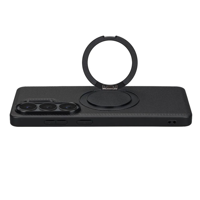 VILI TCY for Samsung Galaxy S26 Ultra Magnetic Phone Case with Rotary Kickstand PC TPU Back Cover - Black - 5