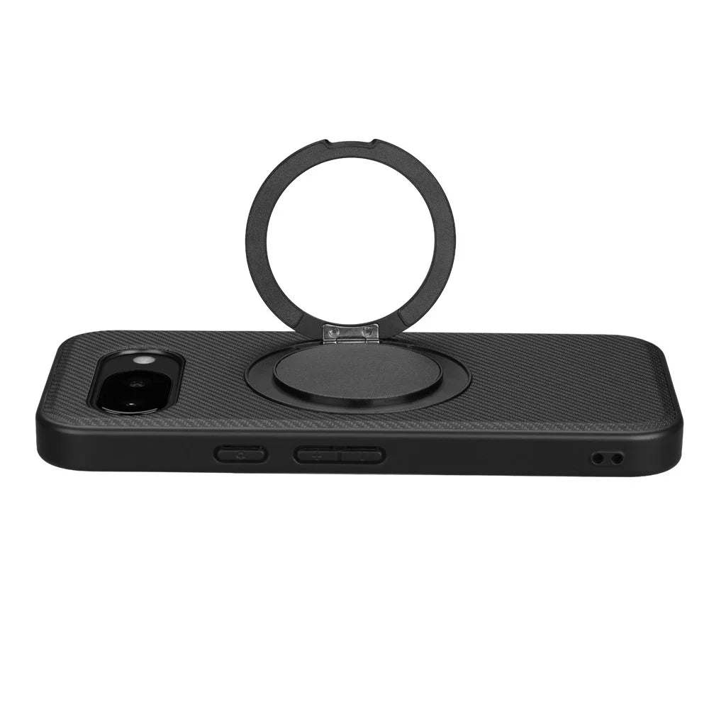 VILI TCY for Google Pixel 10a Magnetic Phone Case with Rotary Kickstand PC TPU Back Cover - Black - 5