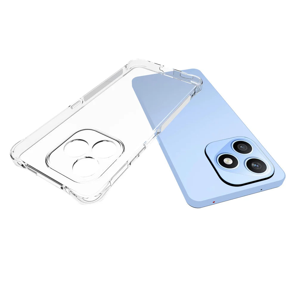WANLONFENG For Honor X8d 4G  WL2 Series TPU Case 2.0mm Phone Cover with 2Pcs Tempered Glass Films - Transparent - 4