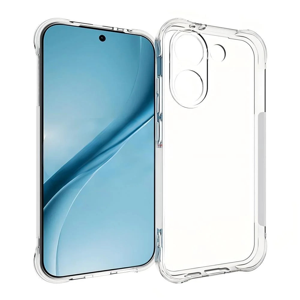 WANLONFENG For Xiaomi Redmi Turbo 5 5G  WL2 Series TPU Case 2.0mm Phone Cover with 2Pcs Tempered Glass Films - Transparent - 2