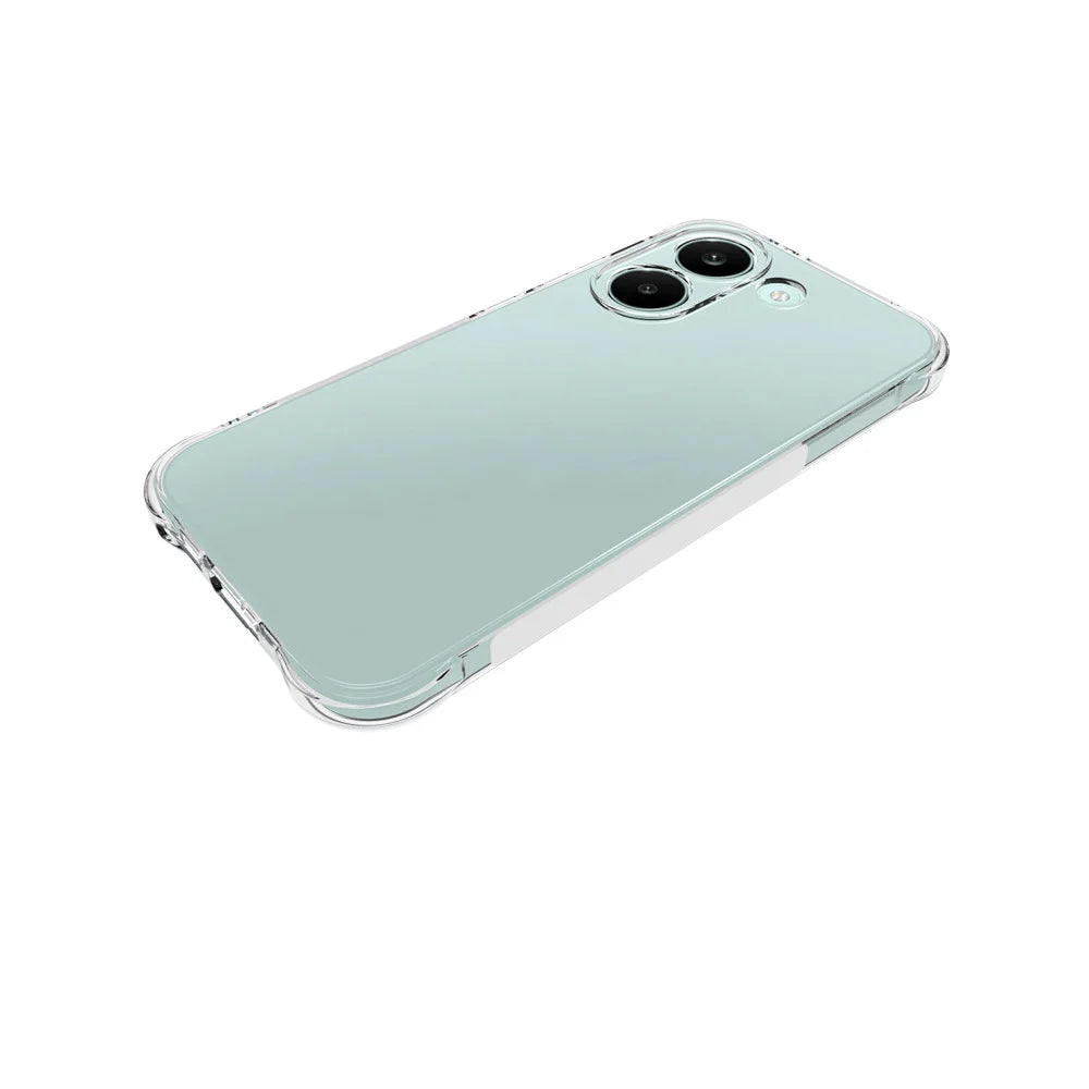 WANLONFENG For Xiaomi Redmi Turbo 5 5G  WL2 Series TPU Case 2.0mm Phone Cover with 2Pcs Tempered Glass Films - Transparent - 3
