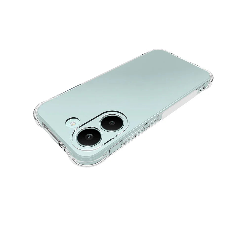 WANLONFENG For Xiaomi Redmi Turbo 5 5G  WL2 Series TPU Case 2.0mm Phone Cover with 2Pcs Tempered Glass Films - Transparent - 4